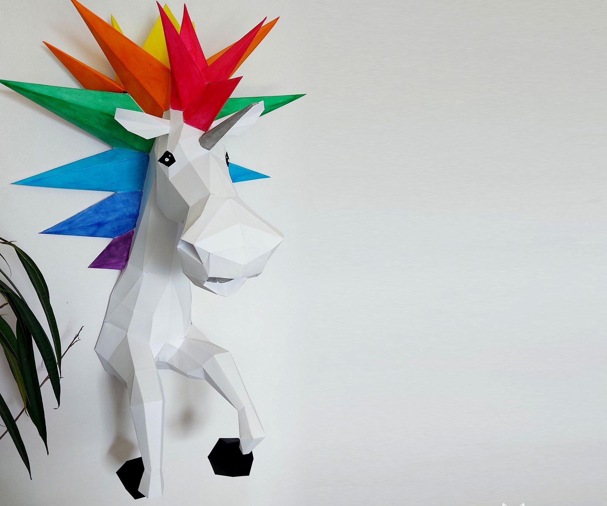 Detail Papercraft Unicorn Template Nomer 23