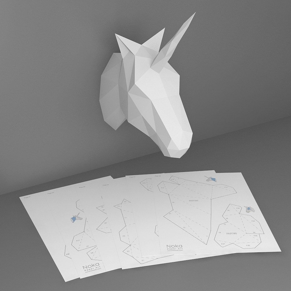 Detail Papercraft Unicorn Template Nomer 40