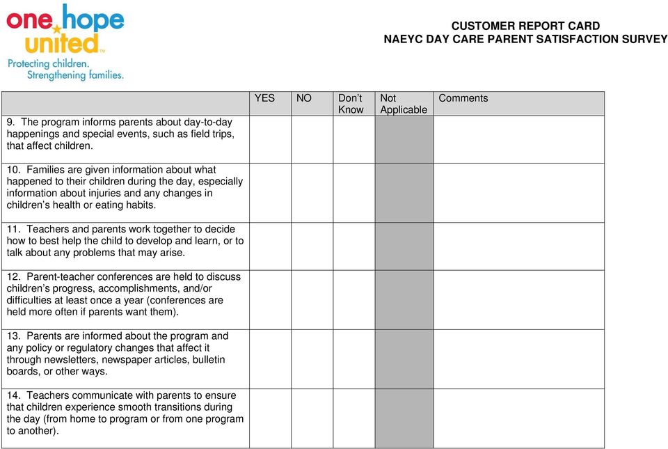 Detail Parent Satisfaction Survey Template Nomer 15