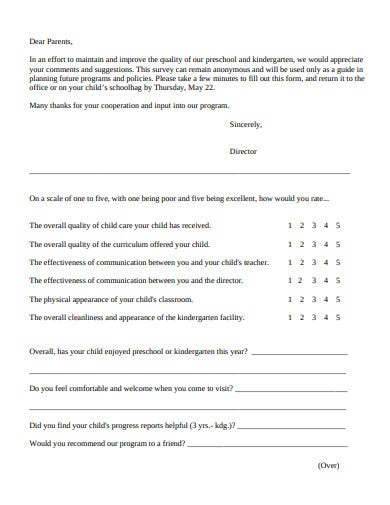 Detail Parent Satisfaction Survey Template Nomer 16