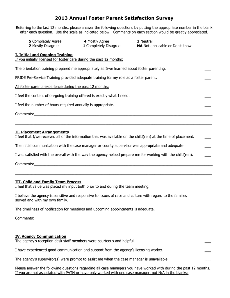 Detail Parent Satisfaction Survey Template Nomer 29