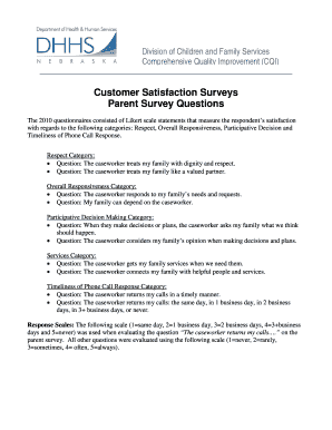 Detail Parent Satisfaction Survey Template Nomer 33