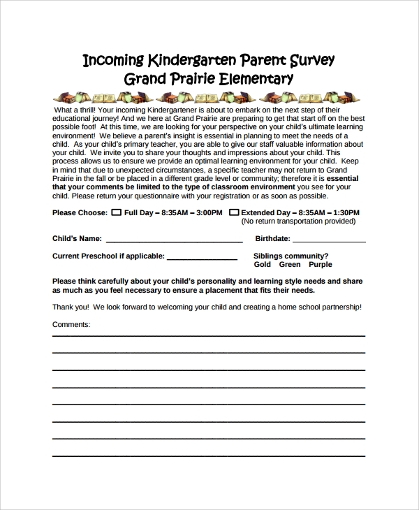 Detail Parent Satisfaction Survey Template Nomer 39