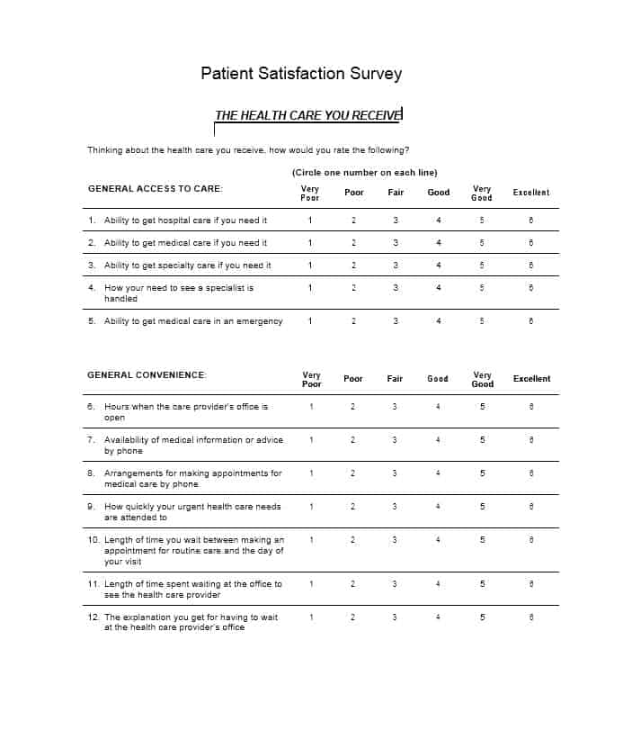 Detail Parent Satisfaction Survey Template Nomer 48