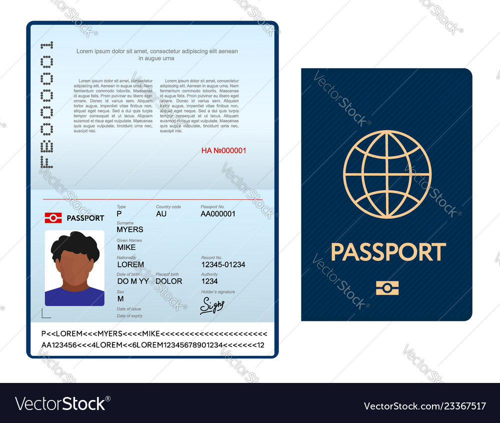 Passport Design Template - KibrisPDR