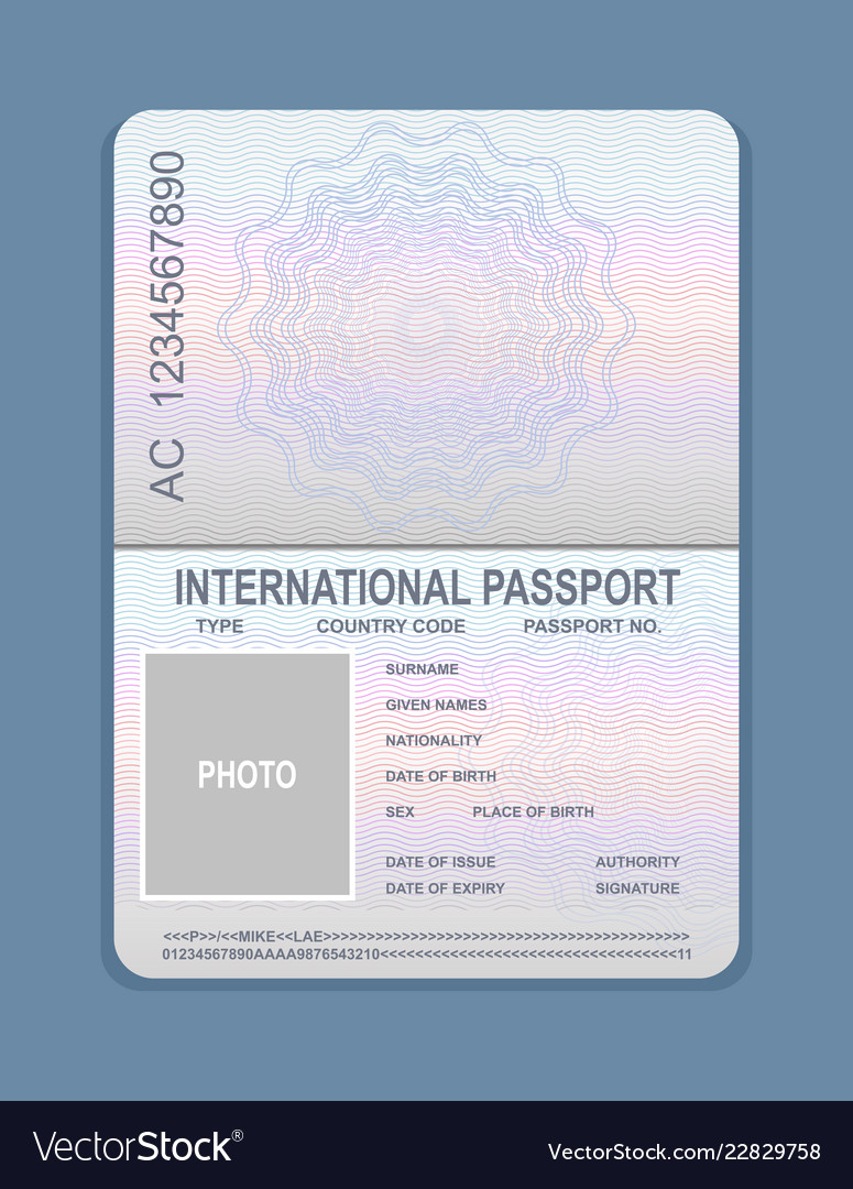 Detail Passport Design Template Nomer 2