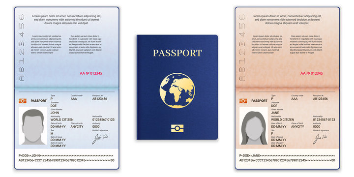 Detail Passport Design Template Nomer 14