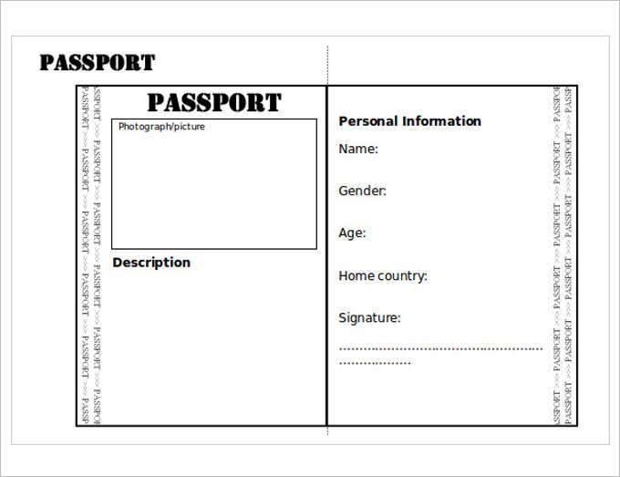 Detail Passport Design Template Nomer 4