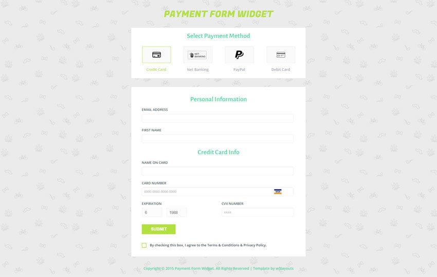 Detail Payment Form Template Bootstrap Nomer 14