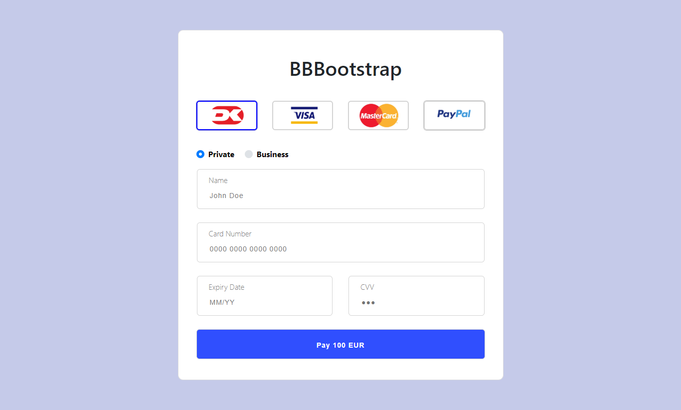 Detail Payment Form Template Bootstrap Nomer 15