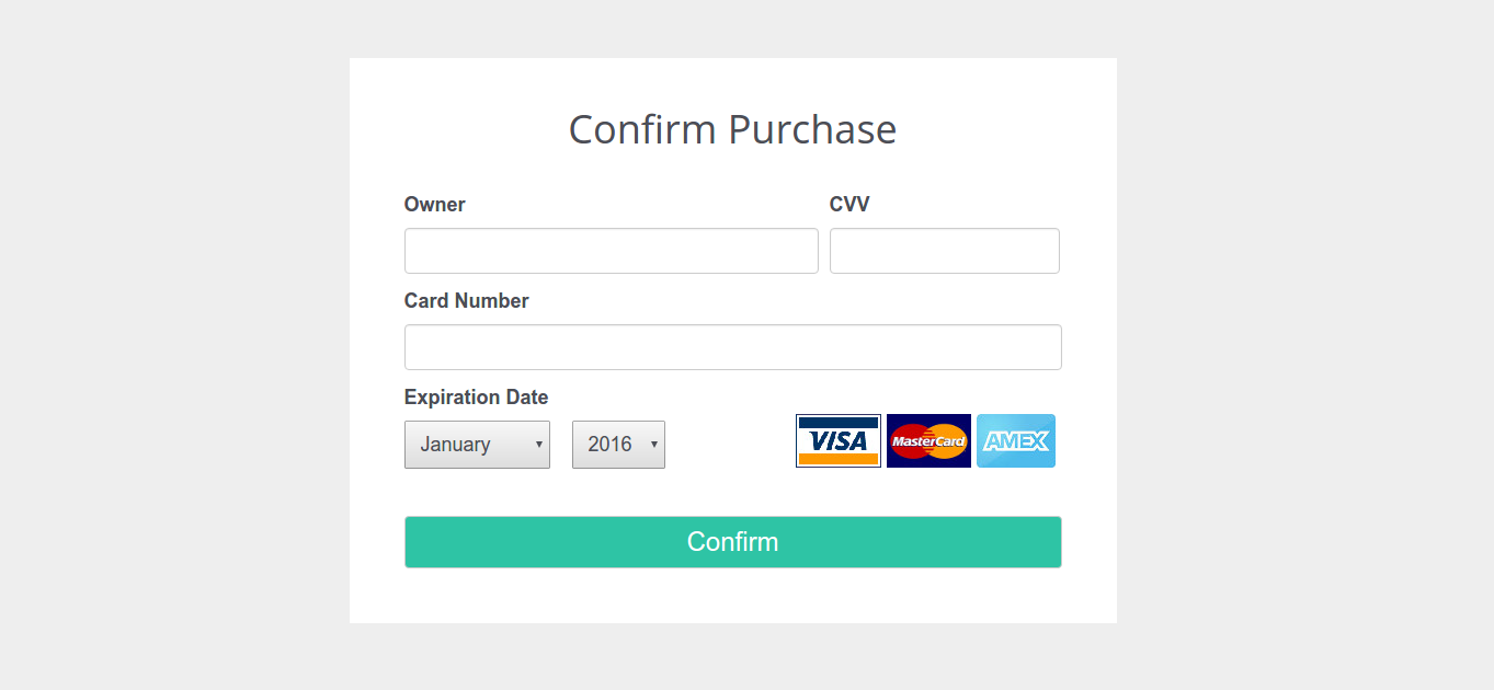Detail Payment Form Template Bootstrap Nomer 31