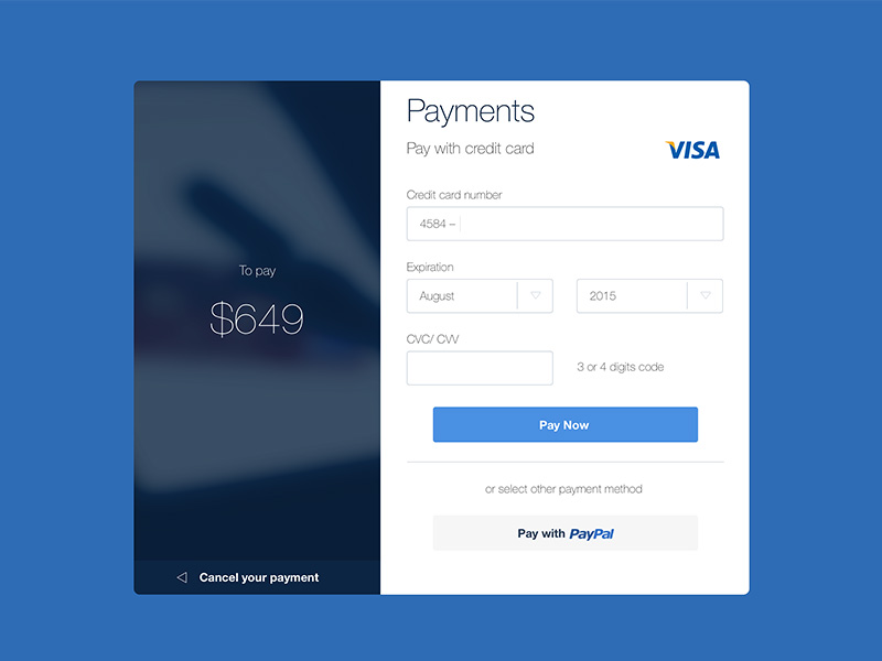 Detail Payment Form Template Bootstrap Nomer 33