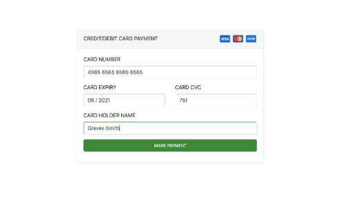 Detail Payment Form Template Bootstrap Nomer 35