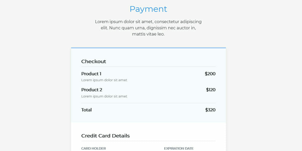 Detail Payment Form Template Bootstrap Nomer 41