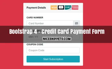 Detail Payment Form Template Bootstrap Nomer 48