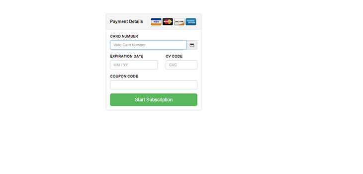 Detail Payment Form Template Bootstrap Nomer 7