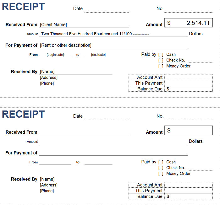 Detail Payment Receipt Template Nomer 22