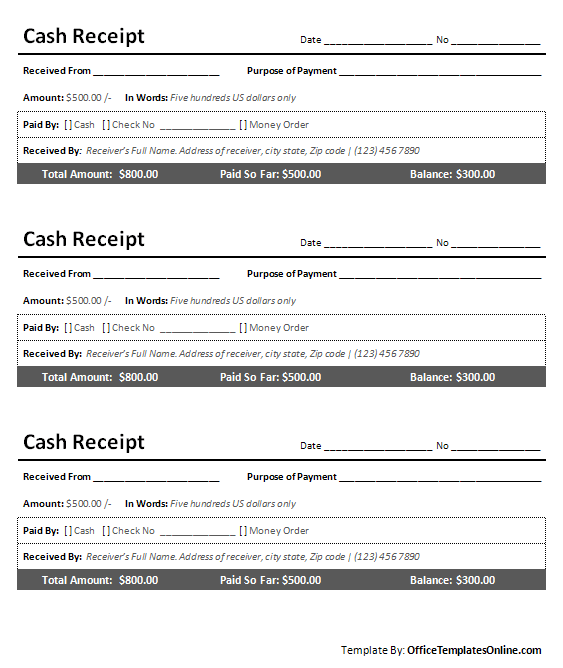 Detail Payment Receipt Template Nomer 36