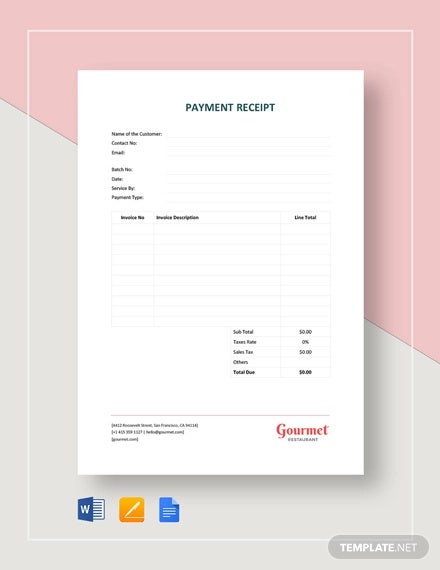 Detail Payment Receipt Template Nomer 44