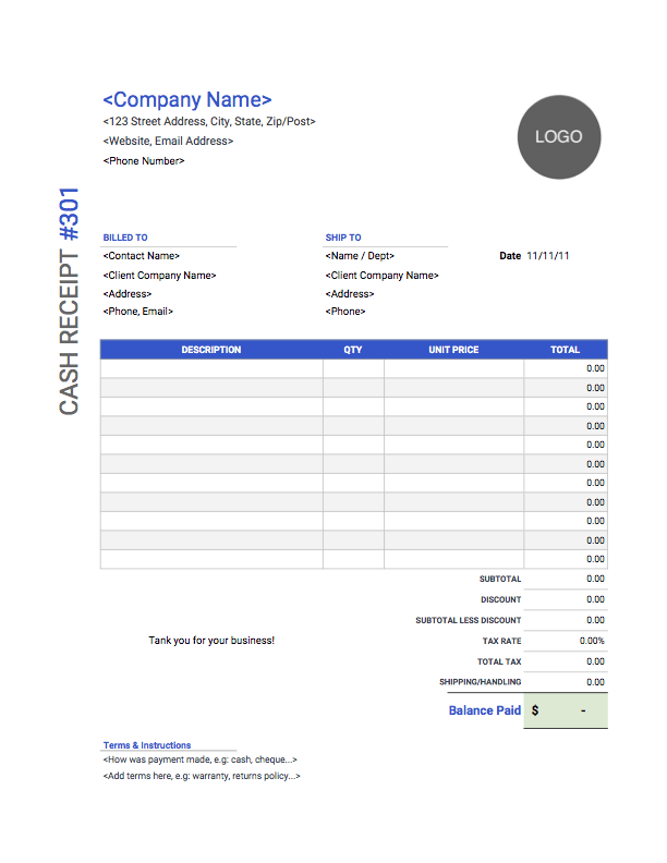 Detail Payment Receipt Template Excel Nomer 10