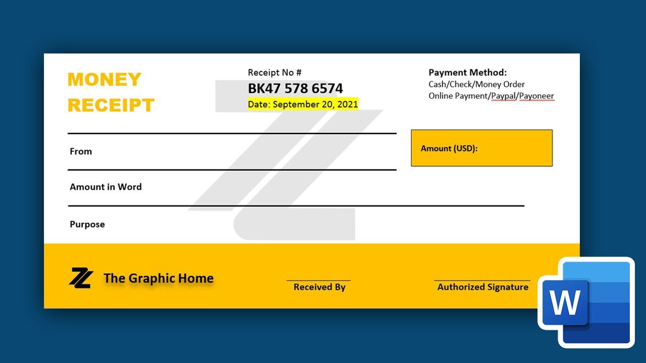 Detail Payment Receipt Template Excel Nomer 22