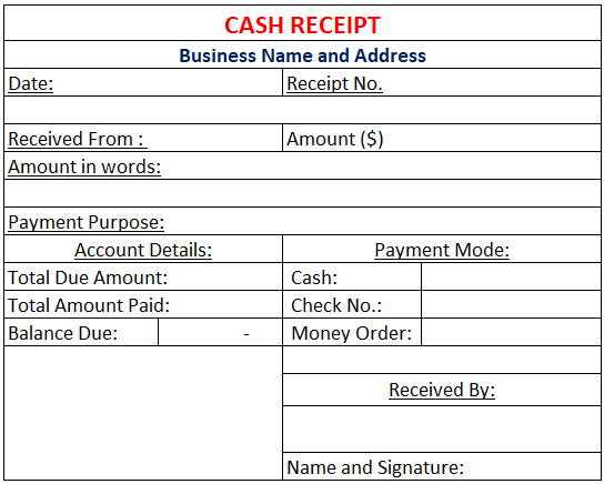 Detail Payment Receipt Template Excel Nomer 26