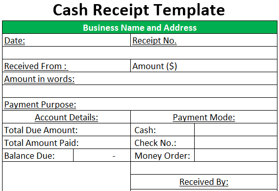 Detail Payment Receipt Template Excel Nomer 4