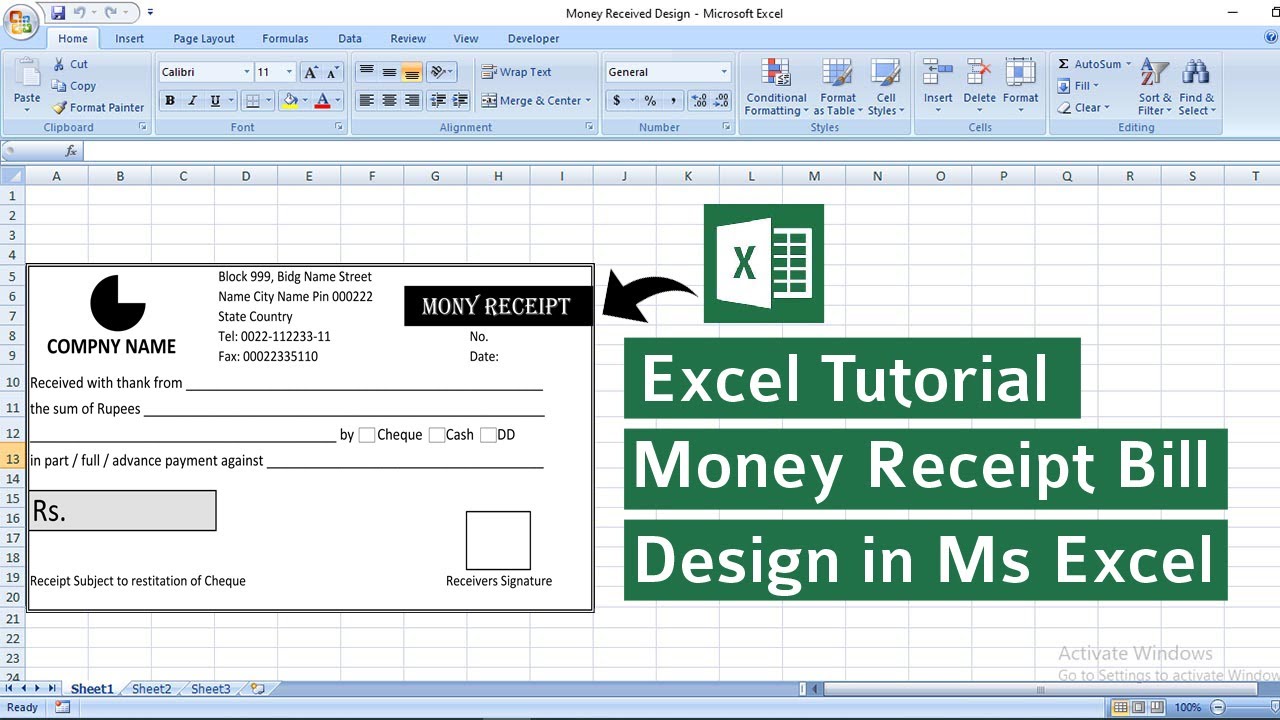 Detail Payment Receipt Template Excel Nomer 30