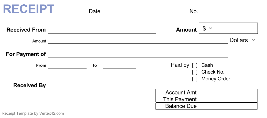 Detail Payment Receipt Template Excel Nomer 32