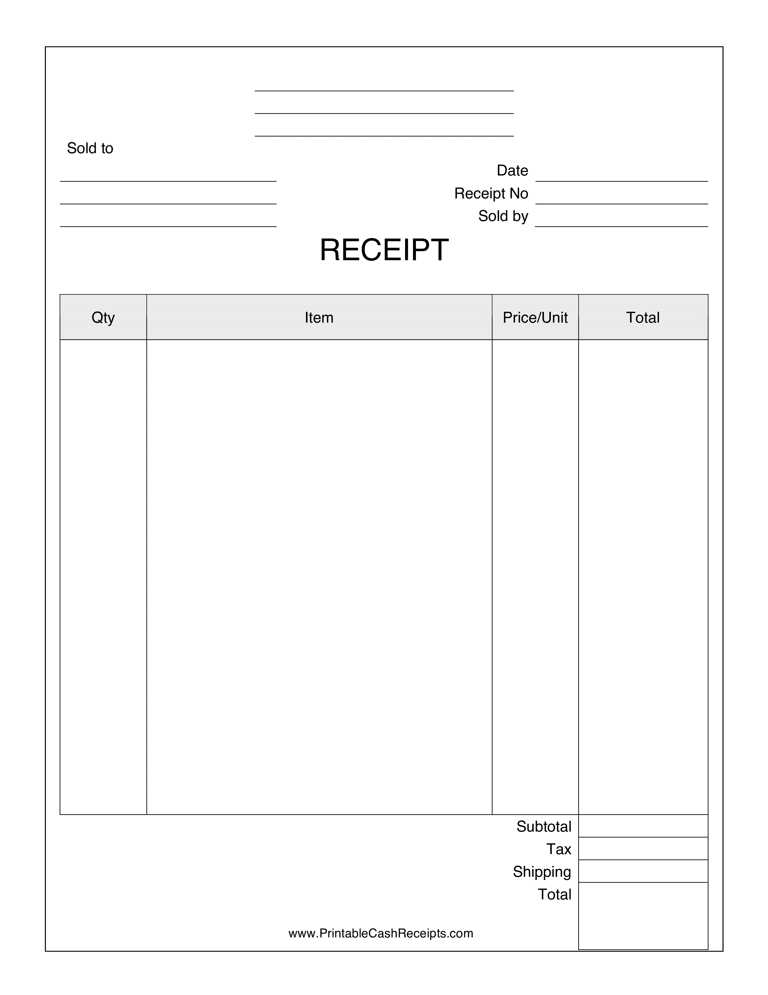 Detail Payment Receipt Template Excel Nomer 36