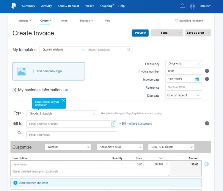 Detail Paypal Invoice Template Nomer 8