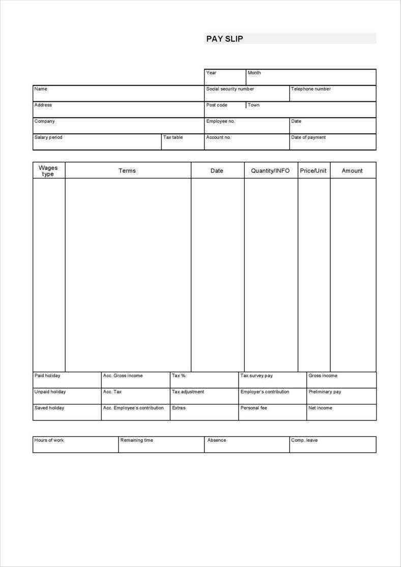 Detail Payroll Check Stub Template Nomer 16