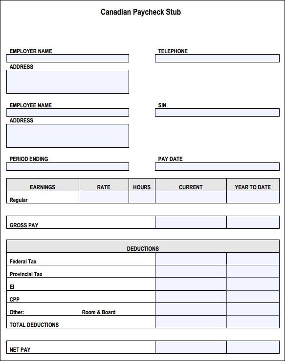 Detail Payroll Check Stub Template Nomer 19