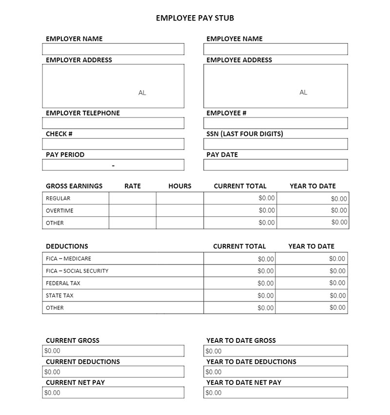Detail Payroll Check Stub Template Nomer 26