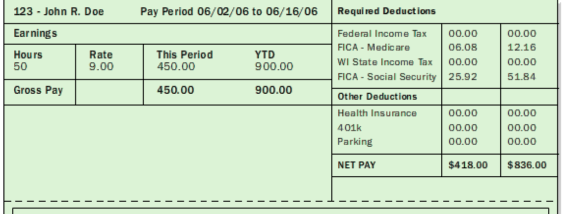Detail Payroll Check Stub Template Nomer 5
