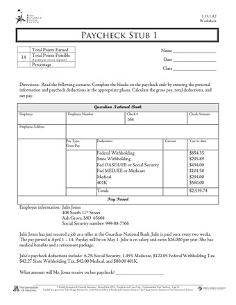 Detail Payroll Check Stub Template Nomer 47