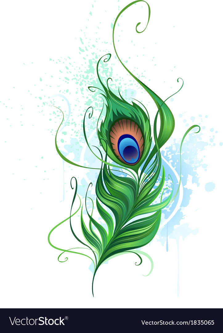 Detail Peacock Feather Vector Nomer 2