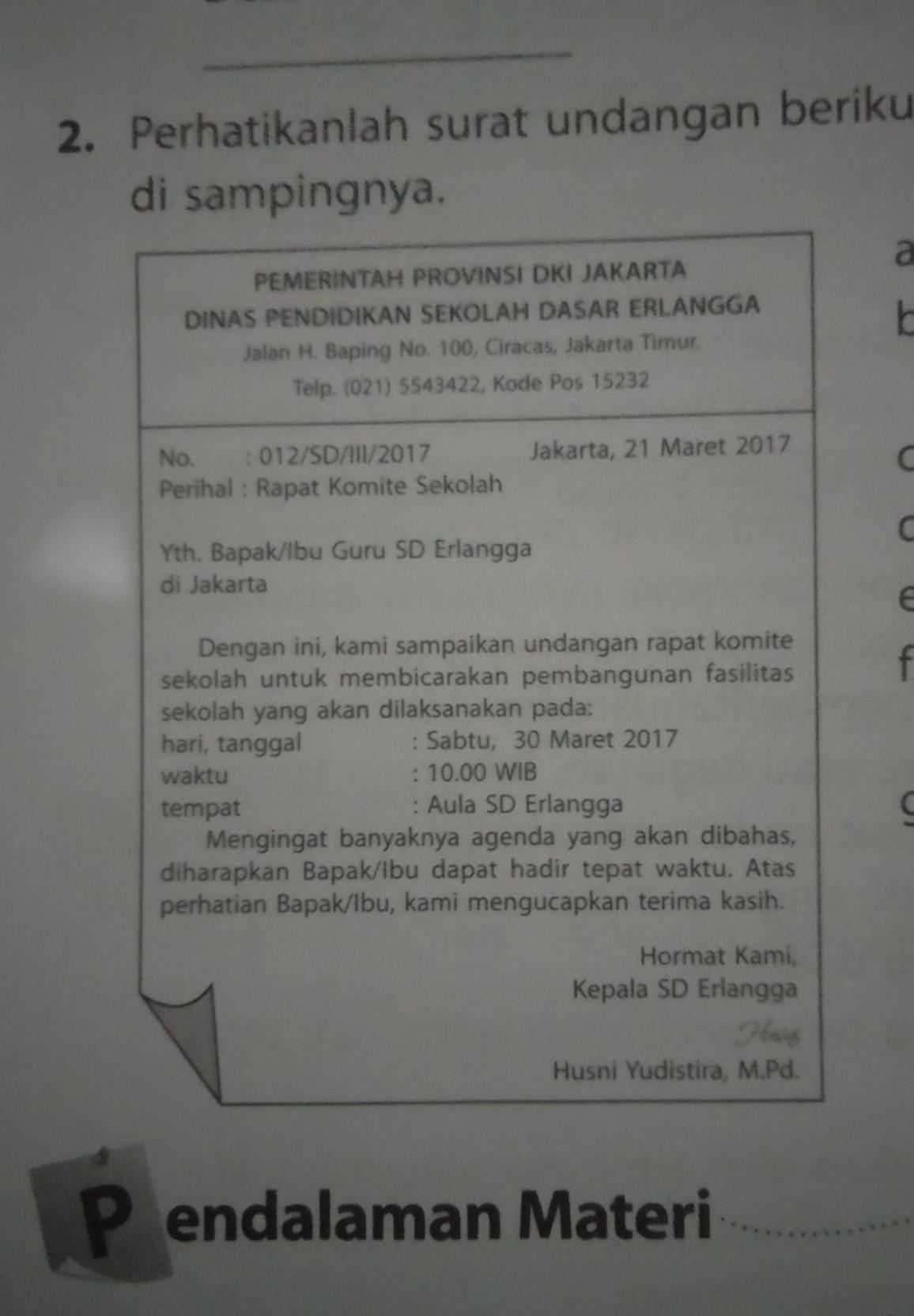 Detail Pembuat Surat Undangan Tersebut Adalah Nomer 16