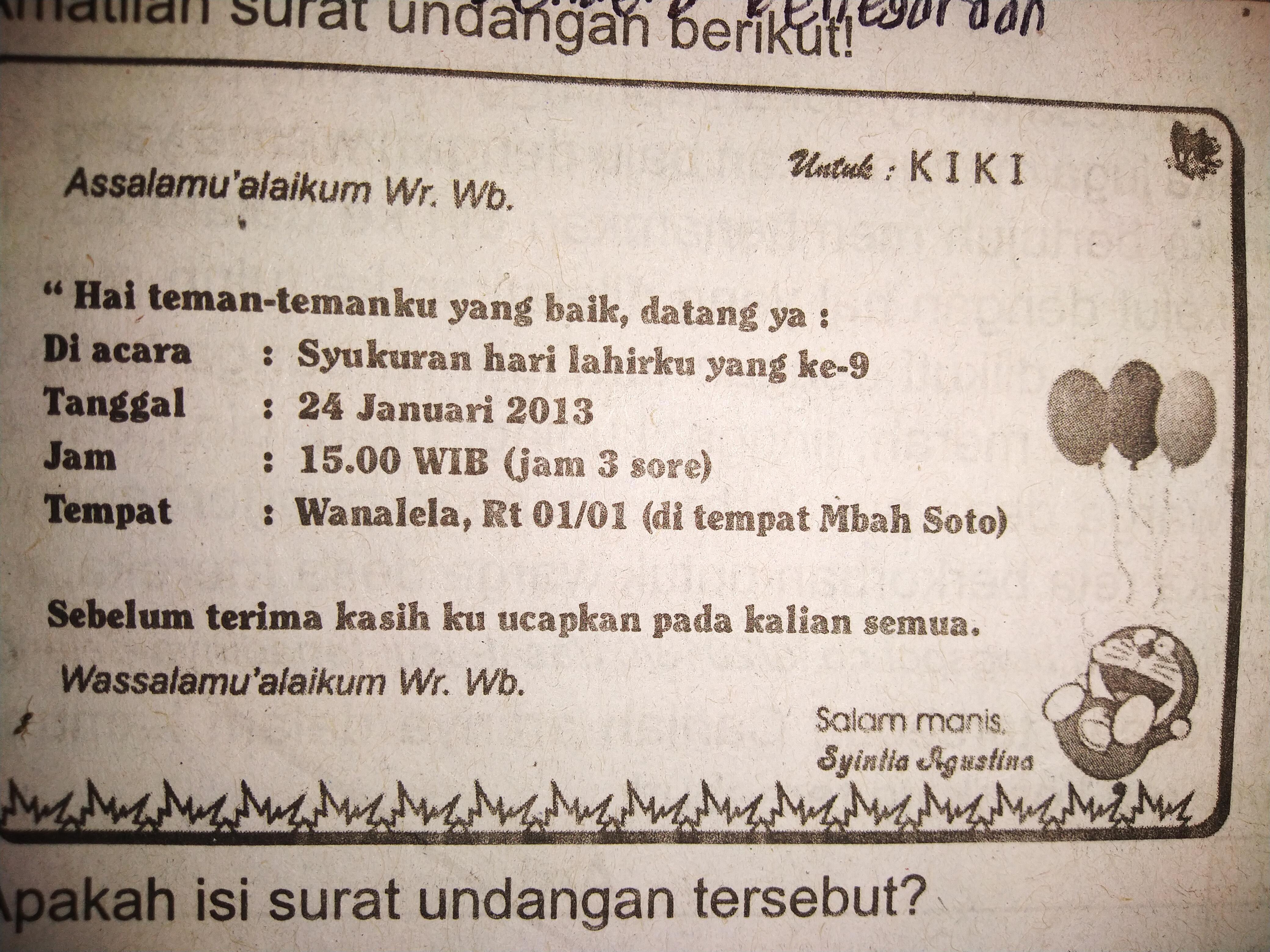 Detail Pembuat Surat Undangan Tersebut Adalah Nomer 4