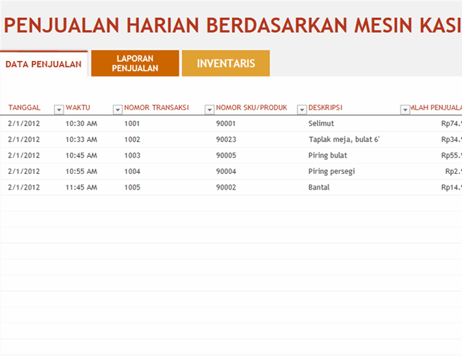 Detail Pembukuan Rumah Makan Excel Nomer 35