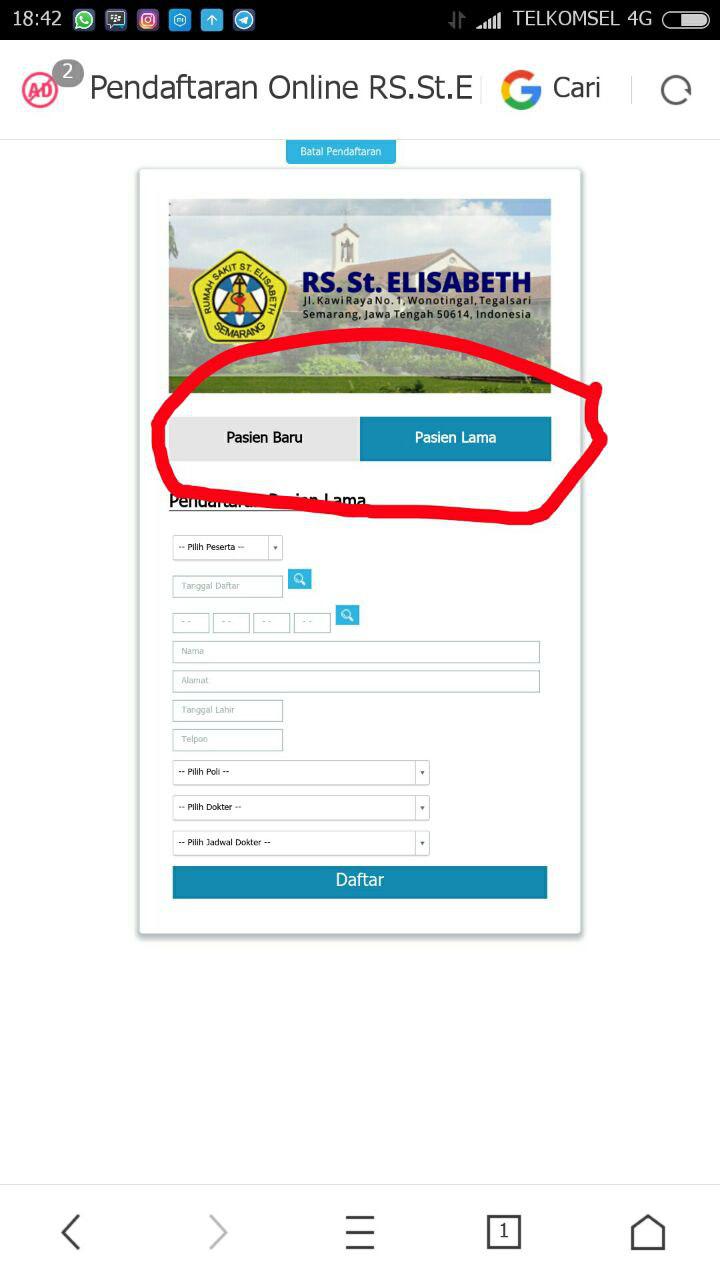 Detail Pendaftaran Online Rumah Sakit Elisabeth Semarang Nomer 6