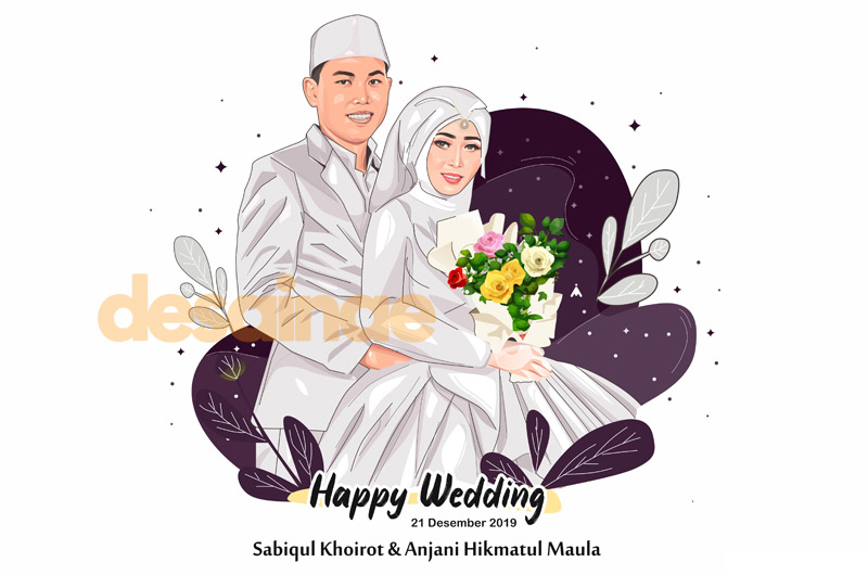 Detail Pengantin Vektor Nomer 23