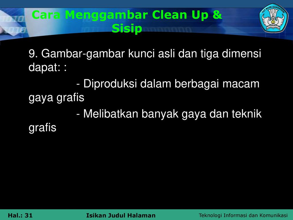 Detail Pengertian Gambar Clean Up Dan Sisip Gambar Kunci Nomer 9