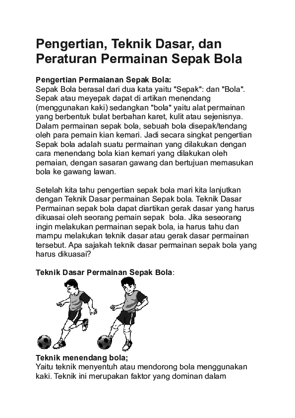 Detail Pengertian Sepak Bola Beserta Gambar Nomer 40