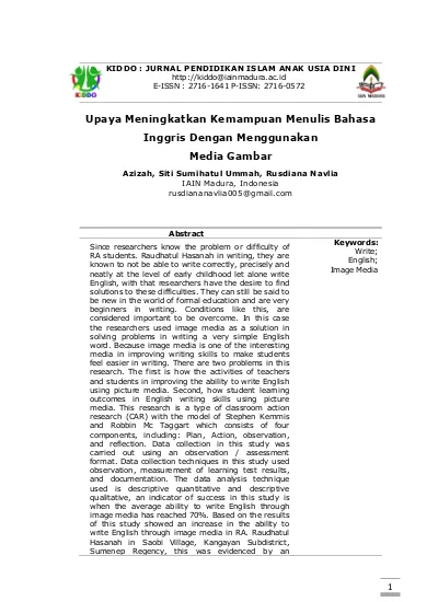 Detail Penggunaan Media Gambar Untuk Meningkatkan Kemampuan Menulis Bahasa Inggris Nomer 2