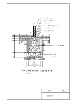 Detail Penjelasan Gambar Pondasi Batu Kali Nomer 13