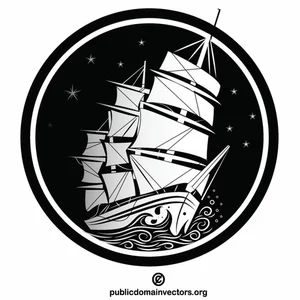 Detail Perahu Layar Vektor Nomer 10