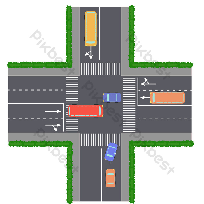 Detail Perempatan Jalan Vektor Png Gambar Persimpangan Jalan Vektor Nomer 4