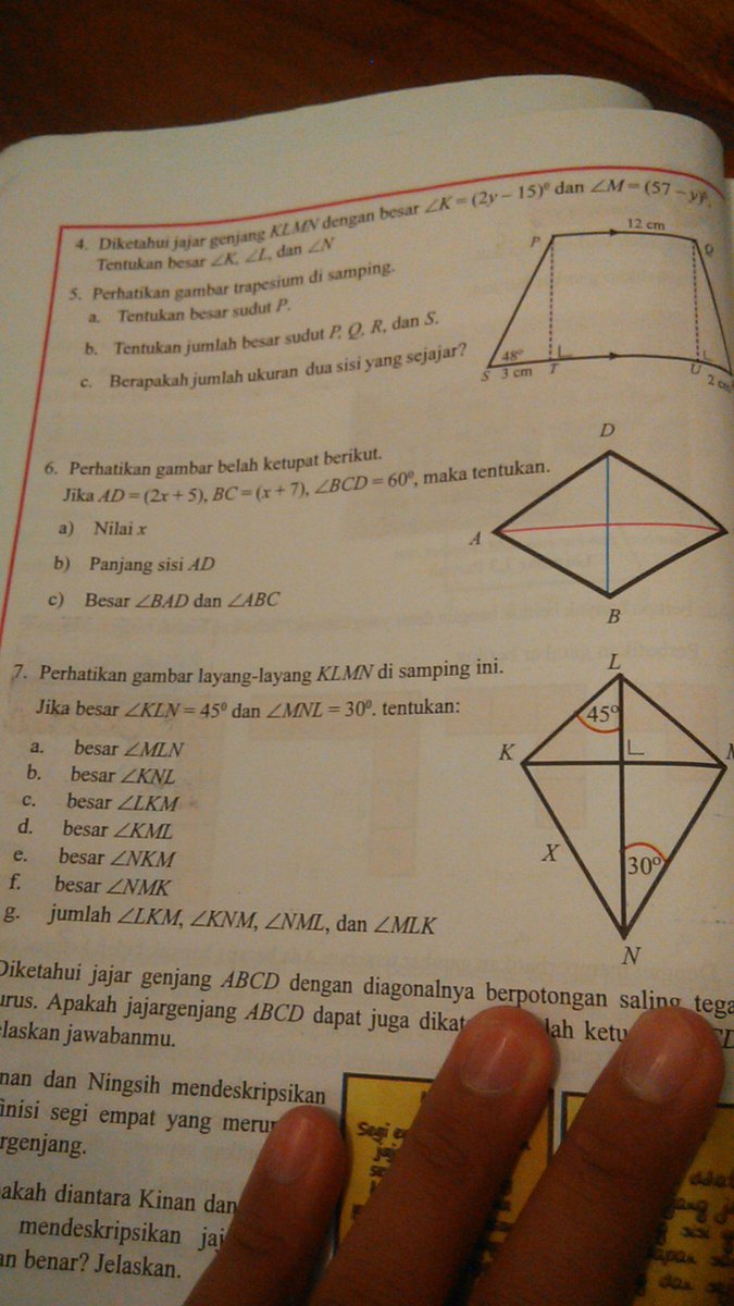 Detail Perhatikan Gambar Belah Ketupat Berikut Nomer 12