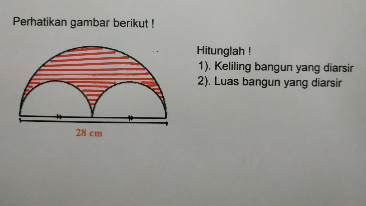 Detail Perhatikan Gambar Berikut Luas Yang Diarsir Adalah Nomer 17